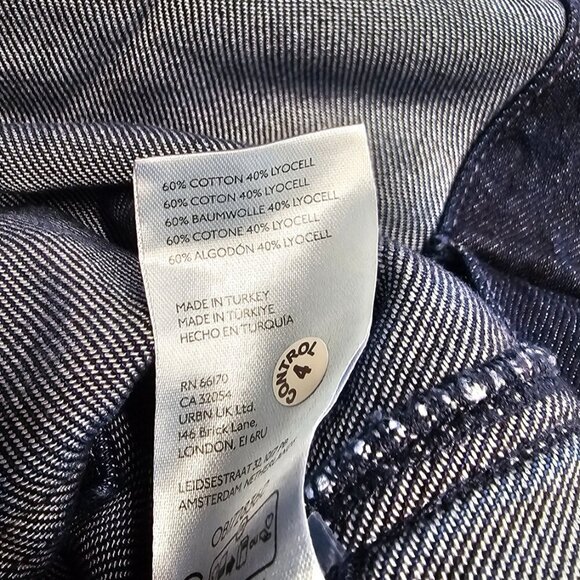 Anthropologie Pilcro Oversized Draped Dolman Denim Belted Trench Coat, Size S - Picture 8 of 9